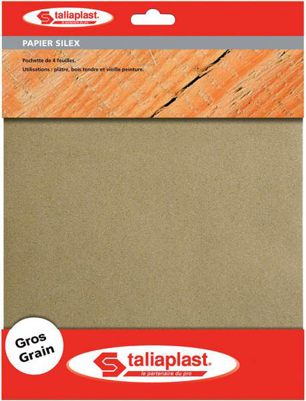 4 FEUILLES SILEX 230X280MM GRAIN 4 TALIAPLAST - 402003