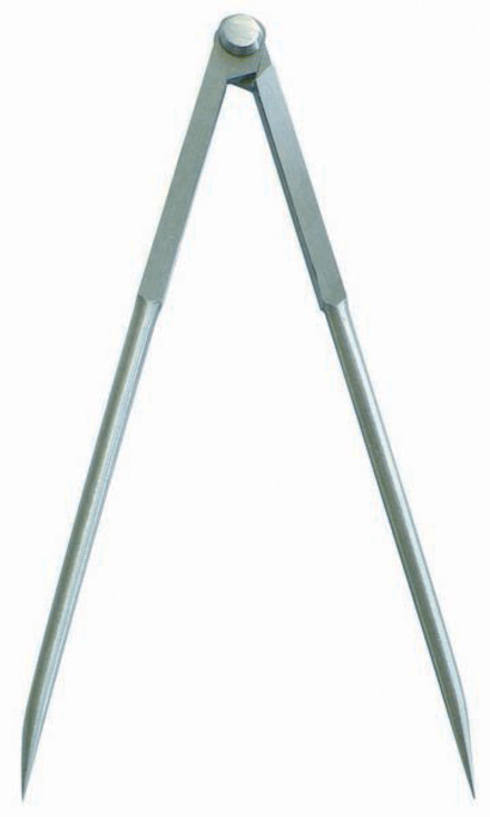 COMPAS A CHARNIERE A POINTES 310MM ACIER POLI TALIAPLAST - 402524