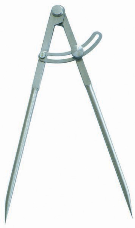 COMPAS A CHARNIERE A POINTES 1/4 CERCLE 310MM (POLI) TALIAPLAST - 402534