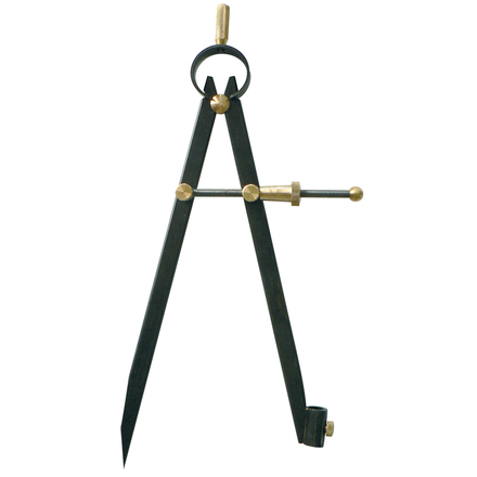Compas à ressort porte-crayon 250mm acier bruni - TALIAPLAST - 402814