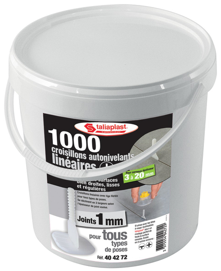Croisillons auto-nivelants lineaires 1 mm (1000 pieces) TALIAPLAST - 404272