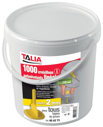 Croisillons auto-nivelants lineaires 2 mm (1000 pieces) TALIAPLAST - 404273