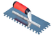 PLATOIR A COLLE INOX 28X12 MONTURE ALU DENTS 10X10 /45° TALIAPLAST - 440114