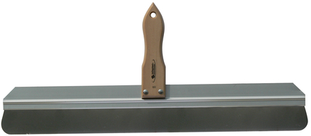 Couteau a enduire inox 60cm coins arrondis (bois)