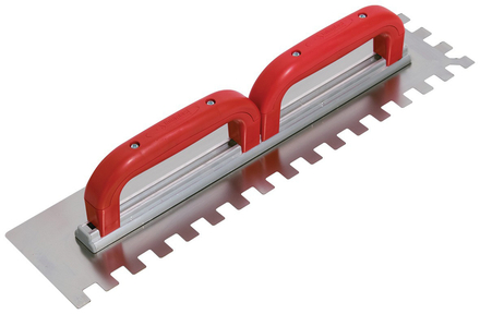 Platoir a colle inox 49x11,5 dents 15x15mm 2 poignées TALIAPLAST - 441424