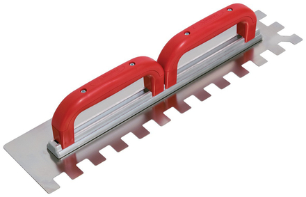 Platoir a colle inox 49x11,5 dents 20x20mm 2 poignées TALIAPLAST - 441425