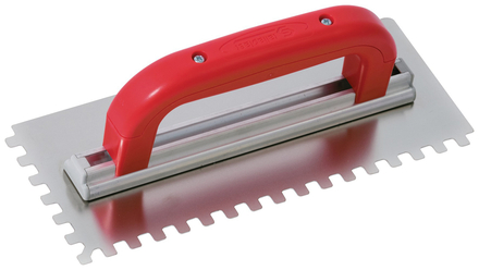 Platoir a colle inox 28x11 dents carrees 8mm TALIAPLAST - 441432