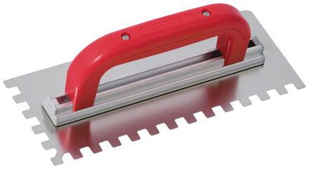 Platoir a colle inox 28x11 dents carrees 10mm TALIAPLAST - 441433