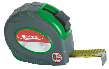 OCTUPLE METRE BOITIER VERT BI-MATIERE 25MM (BLISTER) TALIAPLAST - 490763