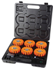 Lampe Balises led (valise 6 pcs) rechargeables + magnetiques TALIAPLAST - 500205