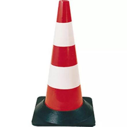 Cone plastique avec pied caoutchouc hauteur 50 cm TALIAPLAST - 520601