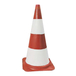 CÔNE CAOUTCHOUC TALIAPLAST HAUTEUR 52 CM ROUGE ET BLANC- 520701