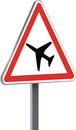 Panneau permanent A23 500 c2 traversée d'une aire de danger aérien TALIAPLAST - 521157