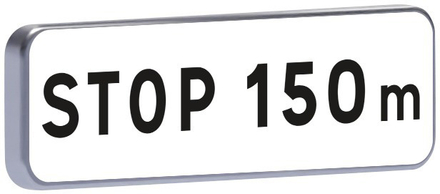 Panneau permanent M5b distance du stop à spécifier 500x150 c1 TALIAPLAST - 521401