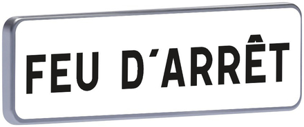 Panneau permanent M9g feu d'arrêt 500x150 c1 TALIAPLAST - 521403