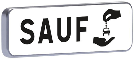 Panneau permanent M6j sauf auto partage 500x150 c1 TALIAPLAST - 521411