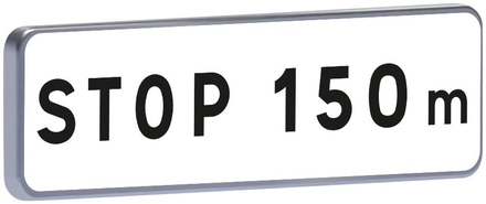 Panneau permanent M5b distance du stop à spécifier 700x200 c1 TALIAPLAST - 521431