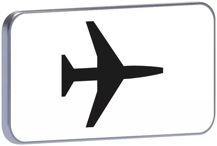 Panneau permanent M9a passage d'avion 500x350 c2 TALIAPLAST - 521504