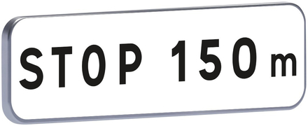 Panneau permanent M5b distance du stop à spécifier 900x250 c2 TALIAPLAST - 521561