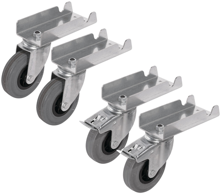 Kit 4 roulettes (2 avec freins) pour rack a panneaux TALIAPLAST - 521829