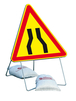 Panneau de signalisation AK3 700 classe 2 chaussée rétrécie + PIED - TALIAPLAST - 522502