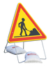 Panneau de signalisation AK5 700 classe 2 TRAVAILLEUR + PIED - TALIAPLAST - 522504