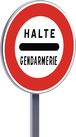 Panneau permanent B5a 450 c2 arrêt au poste de gendarmerie TALIAPLAST - 522652