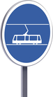 Panneau permanent B27b voie reservee aux tramways 450 c2 TALIAPLAST - 522681