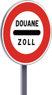 Panneau permanent B4 650 c1 arrêt au poste de douane TALIAPLAST - 522701