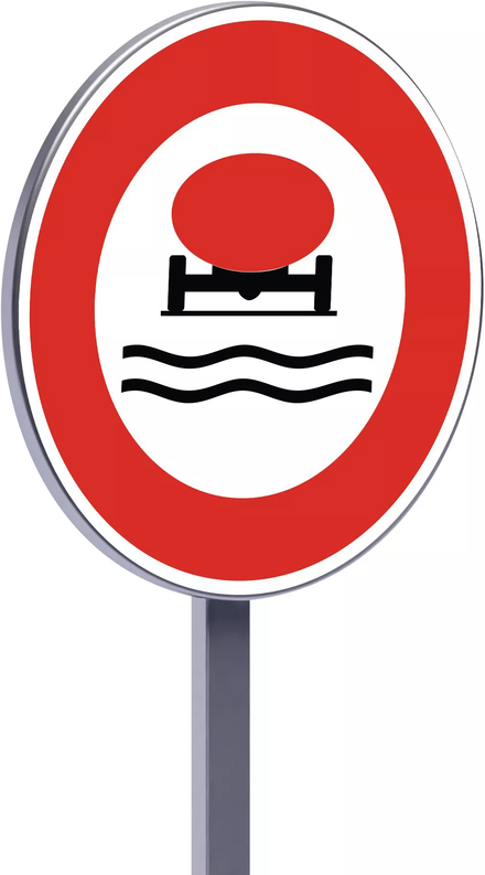 Panneau permanent B18b 650 c1 interdit aux véhicules transportant des marchandises polluantes TALIAPLAST - 522718