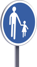 Panneau permanent B22b 650 c1 chemin obligatoire pour piétons TALIAPLAST - 522727