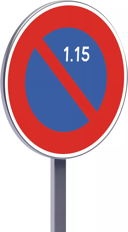 Panneau permanent B6a2 650 c1 stationnement interdit du 1 au 15 du mois TALIAPLAST - 522739
