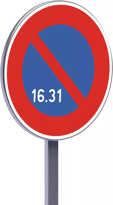 Panneau permanent B6a3 650 c1 stationnement interdit du 16 à la fin du mois TALIAPLAST - 522740