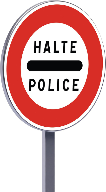 Panneau permanent B5b 650 c2 arrêt au poste de police TALIAPLAST - 522753