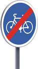 Panneau permanent B40 650 c2 fin de piste ou bande obligatoire pour cycle TALIAPLAST - 522782