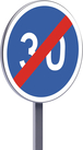 Panneau permanent B43 650 c2 fin de vitesse minimale obligatoire TALIAPLAST - 522785