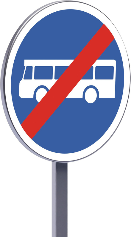 Panneau permanent B45a 650 c2 fin de voie réservée aux transports en commun TALIAPLAST - 522787