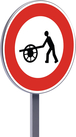 Panneau permanent B9e 850 c1 interdit aux voitures à bras TALIAPLAST - 522809