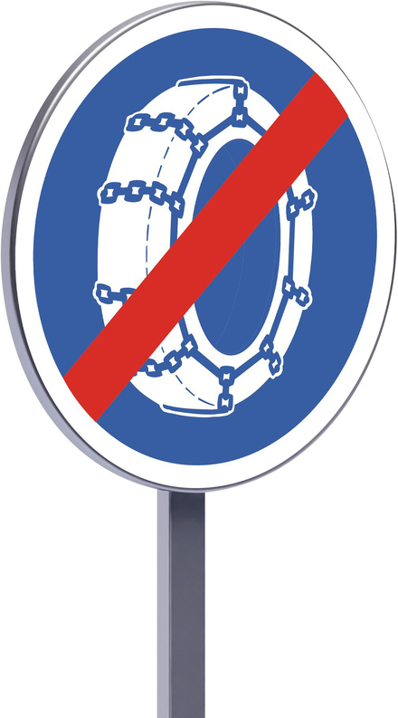 Panneau permanent B44 850 c1 fin obligatoire de l'usage de chaînes à neige TALIAPLAST - 522836