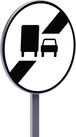 Panneau permanent B34a 850 c2 fin d'Panneau d'interdiction de dépasser notifiée par le panneaux b3a TALIAPLAST - 522869