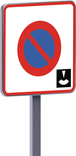 Panneau permanent B6b3 500x500 c1 entrée d'une zone à stationnement de durée limitée TALIAPLAST - 522903