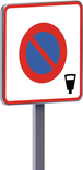 Panneau permanent B6b4 500x500 c1 entrée d'une zone à stationnement payant TALIAPLAST - 522904