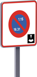 Panneau permanent B6b5 500x500 c1 entrée zone de stationnement alt. semi mensuelle durée limitée TALIAPLAST - 522905