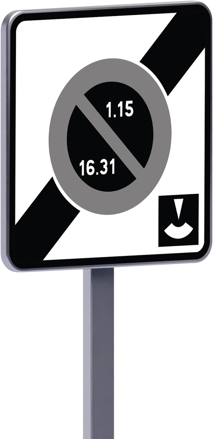 Panneau permanent B50e 500x500 c2 sortie zone de stationnement alt. semi mensuelle durée limitée TALIAPLAST - 522950