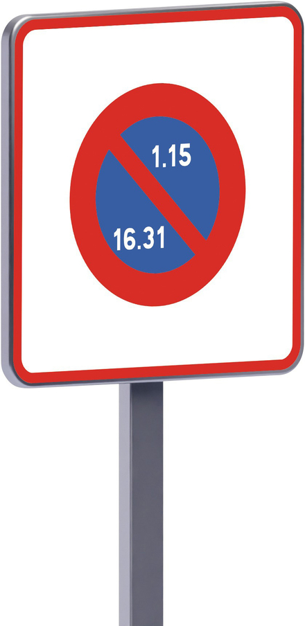 Panneau permanent B6b2 700x700 c2 entrée zone de stationnement alternee semi mensuelle TALIAPLAST - 522962