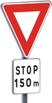 AB5-1000-Classe 2-Cédez le passage + Stop à 150m TALIAPLAST - 523332