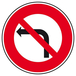 B2a-450-Classe 1-Interdiction de tourner à gauche TALIAPLAST - 523502