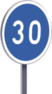 B25-450-CLASSE 1-VITESSE MINIMALE OBLIGATOIRE €¦X KM/H TALIAPLAST - 523527