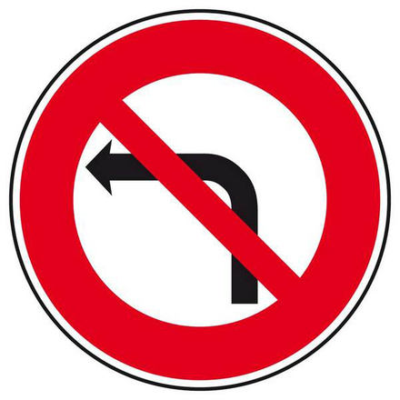 B2a-450-Classe 2-Interdiction de tourner à gauche TALIAPLAST - 523552