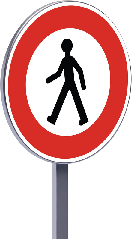 B9a-650-Classe 1-Accès interdit aux piétons TALIAPLAST - 523614